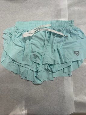 Keiki Kona size small Aqua Ruffle Athletic Shorts